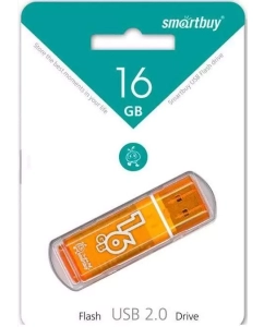 Купить Флешка SmartBuy Glossy 16ГБ Orange (SB16GBGS-Or)  в E-mobi