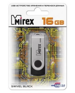 Купить Флешка MIREX Swivel 16ГБ Black (13600-FMURUS16) в E-mobi