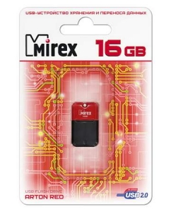 Купить Флешка MIREX Arton 16ГБ Black/Red (13600-FMUART16) в E-mobi