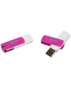 Купить Флешка SmartBuy Diamond 16ГБ White/Pink (SB16GBDP)  в E-mobi