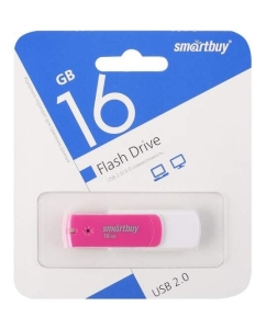 Купить Флешка SmartBuy Diamond 16ГБ White/Pink (SB16GBDP)  в E-mobi