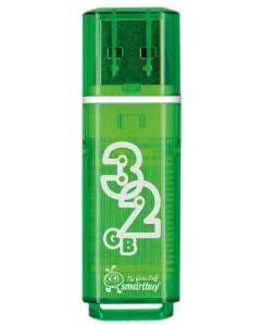 Купить Флешка SmartBuy Glossy 32ГБ Green (SB32GBGS-G) в E-mobi
