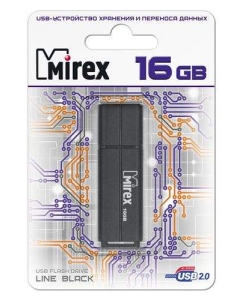 Купить Флешка MIREX Line 16ГБ Black (13600-FMULBK16) в E-mobi