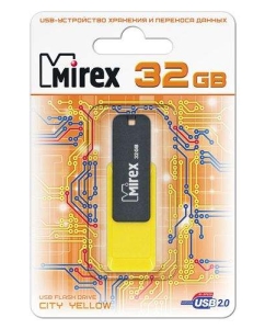 Купить Флешка MIREX City 32ГБ Yellow/Black (13600-FMUCYL32) в E-mobi