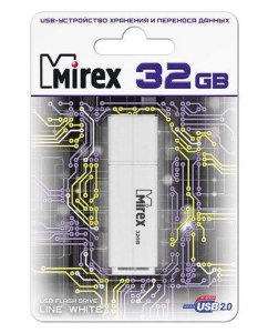 Купить Флешка MIREX Line 32ГБ White (13600-FMULWH32) в E-mobi