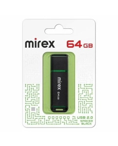 Купить Флешка Mirex SPACER BLACK 64 ГБ (SPACER BLACK 64GB 13600-FMUSBK64)  в E-mobi