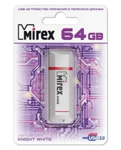 Купить Флешка MIREX Knight 64ГБ White (13600-FMUKWH64) в E-mobi