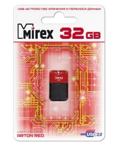 Купить Флешка MIREX Arton 32ГБ Black/Red (13600-FMUART32) в E-mobi