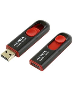 Купить Флешка ADATA Classic C008 32ГБ Red/Black (AC008-32G-RKD) в E-mobi