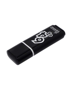 Купить Флешка SmartBuy Glossy 64ГБ Black (SB64GBGS-K) в E-mobi
