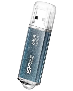Купить Флешка Silicon Power Marvel M01 64ГБ Cyan (SP064GBUF3M01V1B) в E-mobi