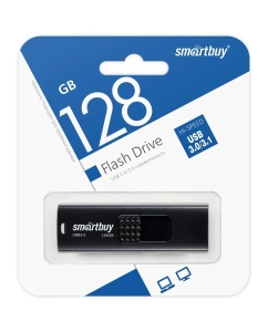Купить Флешка SmartBuy SmartBuy Fashion Black 128 GB 128 ГБ black (SB128GB3FSK)  в E-mobi