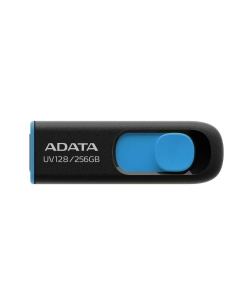 Купить Флешка ADATA UV128 256ГБ Black/Blue (AUV128-256G-RBE) в E-mobi