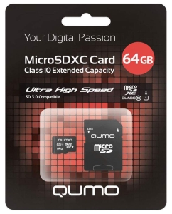 Купить Карта памяти QUMO Micro SDXC QM64GMICSDXC10U1 64GB  в E-mobi