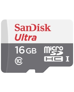 Купить Карта памяти SanDisk Micro SDHC Ultra SDSQUNS-016G-GN3MN 16GB в E-mobi