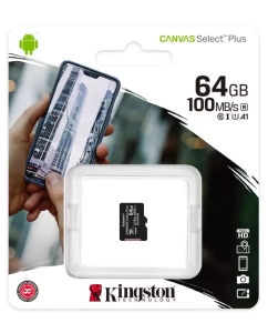 Купить Карта памяти Kingston Canvas Select Plus microSDXC 64 ГБ SDCS2/64GB-3P1A в E-mobi