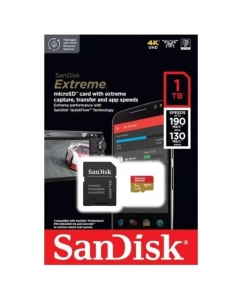 Купить Карта памяти Micro SecureDigital 1Tb SanDisk Extreme microSDHC class 10 UHS-1 U3 V30 A2  в E-mobi