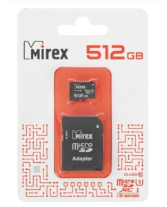 Купить Карта памяти MIREX Micro SD 512Гб 13613-AD3UH512 в E-mobi