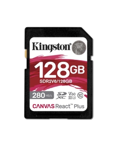 Купить Карта памяти Kingston SDXC Гб SDXC 128GB Canvas React Plus UHS-II V60 (SDR2V6/128GB) в E-mobi