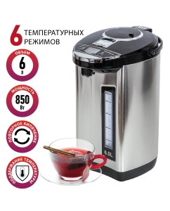 Купить Термопот Supra TPS-7755 6 л серебристый, черный  в E-mobi