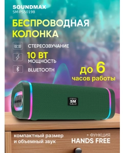 Купить Портативная колонка Soundmax SM-PS5019B Green в E-mobi