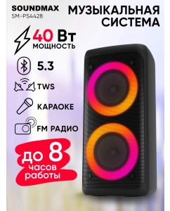 Купить Портативная колонка Soundmax SM-PS4428 Black в E-mobi