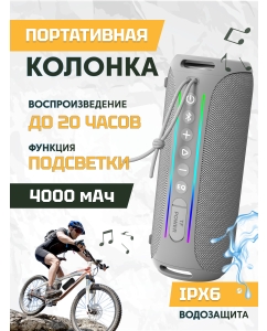 Купить Портативная колонка NowGo F6 Global Grey в E-mobi