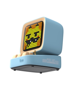 Купить Портативная колонка Divoom Ditoo Mic с микрофоном и пиксельным LED-экраном - голубая  в E-mobi