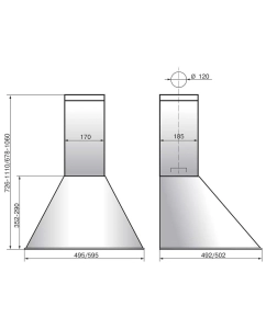 Купить Вытяжка настенная ELIKOR Эпсилон 50П-430-П3Л белый/золотой кант  в E-mobi