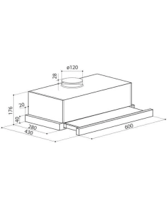 Купить Вытяжка встраиваемая LEX HUBBLE G 2M 600 белый  в E-mobi