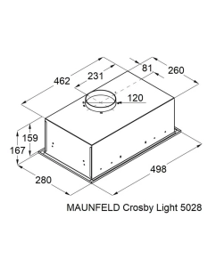 Купить Вытяжка встраиваемая MAUNFELD Crosby Light 5028 белая  в E-mobi