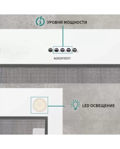 Купить Вытяжка встраиваемая NordFrost FB 6060 W белая  в E-mobi