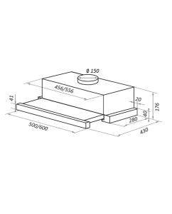 Купить Вытяжка встраиваемая MAUNFELD VS FAST 60 серебристый  в E-mobi