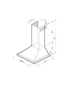 Купить Вытяжка настенная Krona Bella 500 PB серебристый  в E-mobi