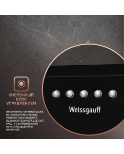 Купить Вытяжка встраиваемая Weissgauff Alpha 50 PB BL черная  в E-mobi