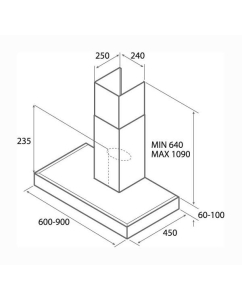 Купить Вытяжка настенная JETAIR POLA P 60 INX серебристый  в E-mobi