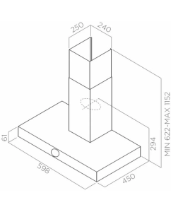 Купить Вытяжка настенная JETAIR BL/A/60-PRF0099977A черный  в E-mobi