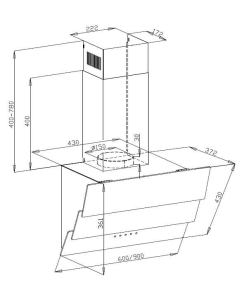 Купить Вытяжка настенная MAUNFELD Manchester Light 60 черный  в E-mobi