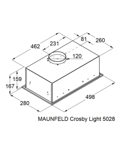 Купить Вытяжка встраиваемая MAUNFELD Crosby Light 5028 серая  в E-mobi