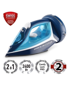 Купить Утюг Polaris PIR 2444K Cord[LESS] White/Blue в E-mobi