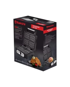 Купить Электровафельница SAKURA SA-7429T серый, черный  в E-mobi
