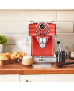 Купить Кофеварка Kitfort КТ-7125-1 красная  в E-mobi