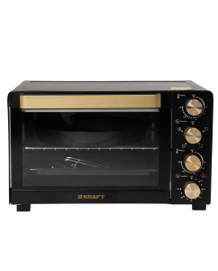 Купить Мини-печь KRAFT KF-MO3505 KGL черный, золотистый в E-mobi
