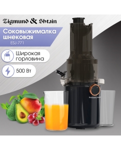 Купить Соковыжималка шнековая Zigmund & Shtain ESJ-771 500 Вт черный в E-mobi