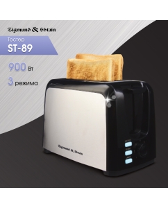 Купить Тостер Zigmund & Shtain ST-89 серебристый, черный в E-mobi