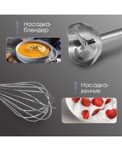 Купить Погружной блендер Zigmund &amp; Shtain BH-347 M серебристый, черный  в E-mobi