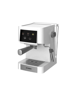 Купить Рожковая кофемашина HYUNDAI HEM-3203 белая, серебристая в E-mobi