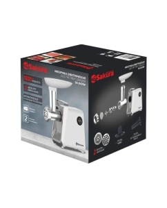 Купить Электромясорубка SAKURA SA-6431W 1600 Вт белый, серебристый  в E-mobi