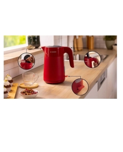 Купить Чайник электрический Bosch TWK2M164 1.7 л красный  в E-mobi