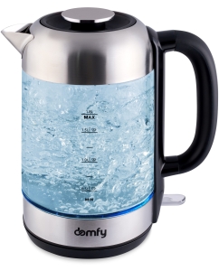 Купить Чайник электрический DOMFY DSM-EK401 1.8 л серебристый, прозрачный  в E-mobi